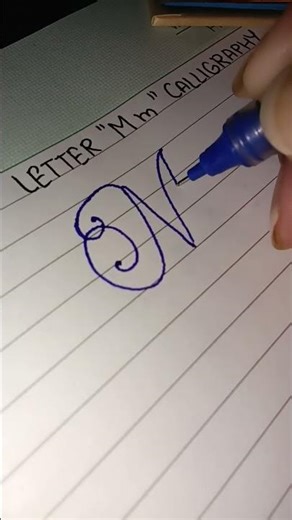 letter Mm calligraphy#shorts #shortsfeed#trending #handwriting#learning#lettering #calligraphy#viral