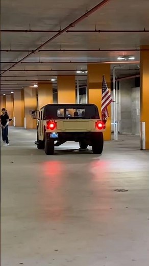 H1 army hummer rolled into cars under stars #hummer #army