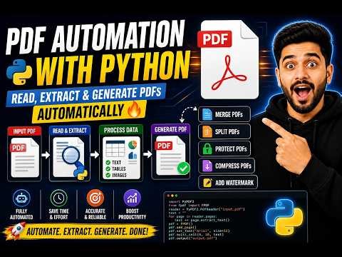PDF Automation with Python | Read, Extract & Generate PDFs Automatically 🔥