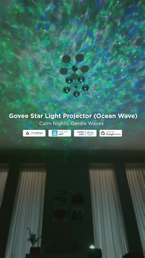 57K views · 28 reactions |  Set the vibe for any moment with the Govee Ocean Wave Projector. From chill nights in to focused work sessions—create dreamy water ripples, 40+ scene modes, and 18 white noise tracks across 50m². ✅ Massive light & sound coverage ✅ Easy control, stunning effects ✅ Your room, your rules Today Only: Grab an EXTRA 25% OFF! Dive in—click to make every day more immersive! | GOVEE | Facebook
