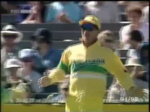 Cricket history First ever catch by a cricketer wearing sunglasses Dean Jones 1991