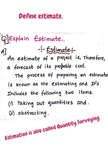 Define an estimate