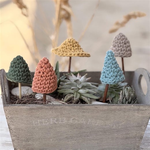 Boho Crochet Mushroom Ornament, Primitive Cozy Fall Table Decor - Etsy