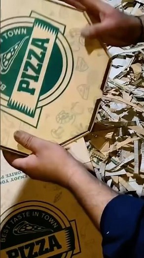 How to Turn Simple Cardboard Into 3D Pizza Delivery Boxes! 🤯 #FoodPackaging #BehindTheScenes #pizza