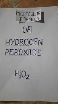 Molecular and Structural Formula of Hydrogen Peroxide #shorts