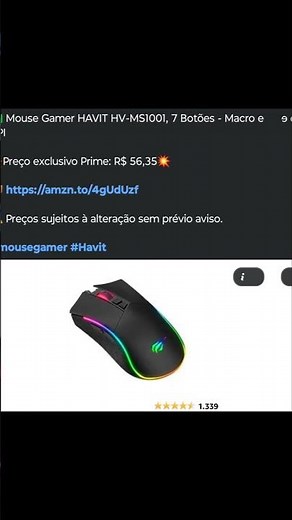 🇧🇷 Mouse Gamer HAVIT HV-MS1001, 7 Botões - Macro e DPI 💥