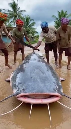 What could be lurking inside the catfish’s secret habitat #catfish #wildlife #nature