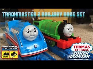 Trackmaster 2 Railway Race Set unboxing review & first run + Races