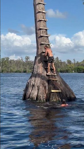 Man Slips from Rope Swing and Falls into Water