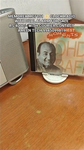 MEMOREX MC7101 📀 CLOCK 📻 WITH DUAL ALARM FOR SALE RS 4000/- WITH COURIER CONTACT 9945099819 #retro