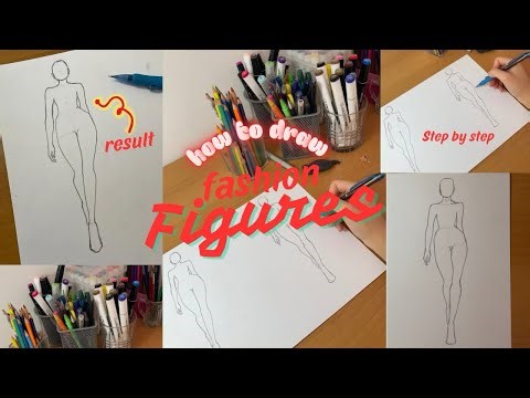 Basic fashion figure drawing for beginners (step by step) 💌