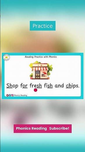 Digraph sh and ch words #phonics