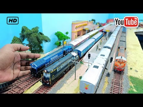 Indian Railways Miniature Model Train Station | HO Scale Model Train Run | train video