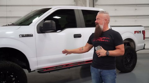 Rough Country Multi-Color LED Running Boards for Ram 1500 & TRX Crew Cab (2019–2026) - RGB Multi-Color Aluminum Side Steps with App Control