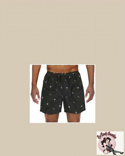 Palm Tree Print Swim Trunks Board Shorts