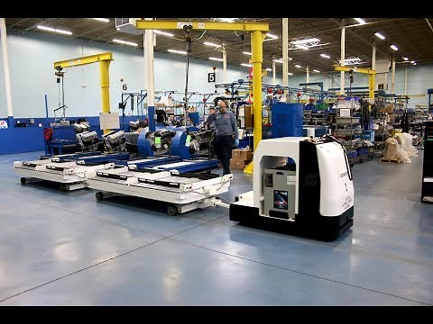 Dematic Compact Tugger AGVs at AER Manufacturing