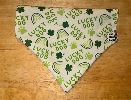 Lucky Dog Over the Collar Dog Bandana - Etsy