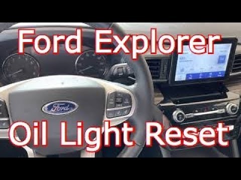 2021 Ford Explorer - Oil Change Reset