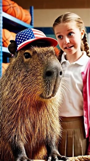 Funny Capybara and Emma’s Epic Rope Climb Challenge! #capybara