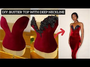 How to Sew this Beautiful Bustier Blouse with a deep Yoke Neckline.