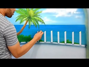 A creative idea of ​​how to draw landscapes in 3D