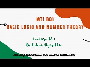 Euclidean Algorithm | Section 3.2 | 1st Semester B.Sc. Mathematics Core Paper