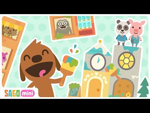 SAGO MINI WORLD 🐶🏠 Play With Me | Videos for Kids | Sago Mini Neighbourhood Blocks Play Along
