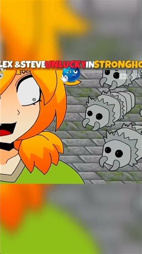 Alex And Steve unlucky in stronghold 🥶 #shorts #minecraft