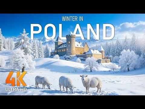Poland in Winter 4K | Snowy Landscapes & Peaceful Old Town Beauty