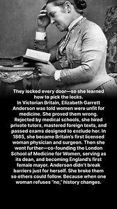 They locked every door—so she learned how to pick the locks. In Victorian Britain, Elizabeth Garrett Anderson was told women were unfit for medicine. She proved them wrong. Rejected by medical schools, she hired private tutors, mastered foreign texts, and passed exams designed to exclude her. In 1865, she became Britain’s first licensed woman physician and surgeon. Then she went further—co-founding the London School of Medicine for Women, serving as its dean, and becoming England’s first female 