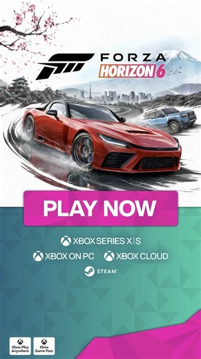 Horizon Japan is now open! Play Forza Horizon 6 today on Xbox Series X|S, Xbox Game Pass, and PC via Xbox app and Steam. #JapanAwaits