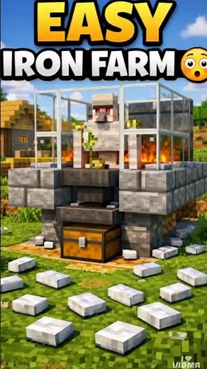 Small Iron Farm in Minecraft 😳 (Super Easy) #shorts #minecraft #gaming ‪@Technoblade‬