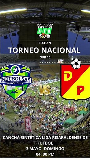 "LO PONEMOS EL CORAZÒN A LOS DEPORTES"🏆⚽ DEPORTIVO PEREIRA VISITA A INDUBOLSAS F.C EN LA FECHA 9
