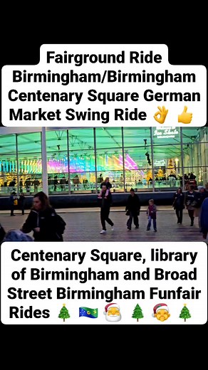 Fairground Ride Birmingham, Birmingham Centenary Square/library of Birmingham and broad street Christmas funfair Rides #christmasride #birminghamuk #broadstreet #birmingham #christmas2025 #nightlife | UK Birmingham Travel & Events