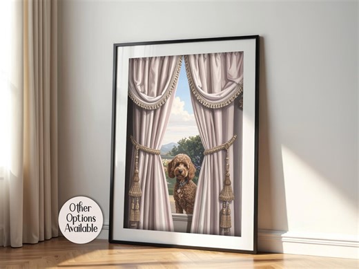 Cockapoo Art Print Tan Cockapoo Picture Pet Dog Portrait Poster - Etsy