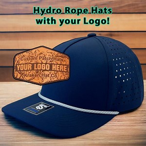 Custom Rope Patch Hats | Personalized Hats | Custom Logo Hats | Company Swag | Business Merch | Bulk Hats | Your Logo Here | Small Business - Etsy