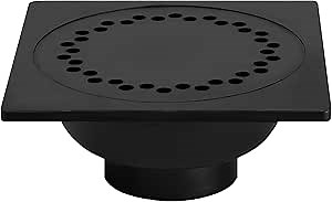 Oatey 43632 Abs 9" x 9" Bell Trap Drain, 3" or 4", Black