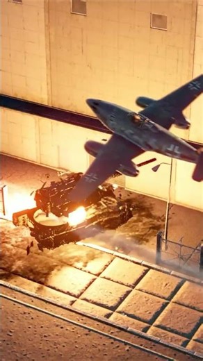 Me 262 unleashes — enemy tank destroyed