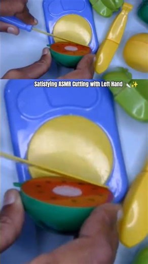 Satisfying ASMR Cutting with Left Hand 🔪✨