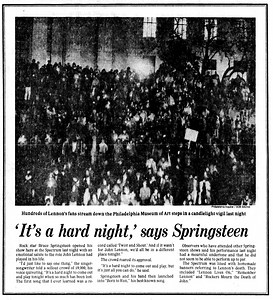 Dec 08, 1980: Bruce Springsteen & The E Street Band at The Spectrum Philadelphia, Pennsylvania, United States | Concert Archives