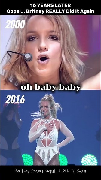 Britney Spears: Oop!...U Really DID It again 2000vs2016 #britneyspears #nostalgia #y2k #2000smusic