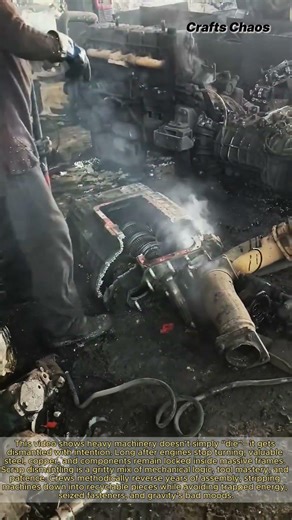 Wrenching Destruction: Breaking Down Heavy Machinery for Scrap!
