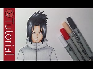 How To Draw Sasuke Uchiha - Drawing Tutorial