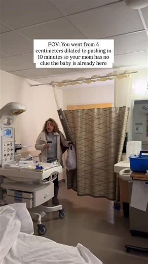 Ema ♡ on Instagram: "Wildest birth but it was fun to surprise my mom🙈 #laboranddelivery #labor #viral #newborn #baby #pregnancy"