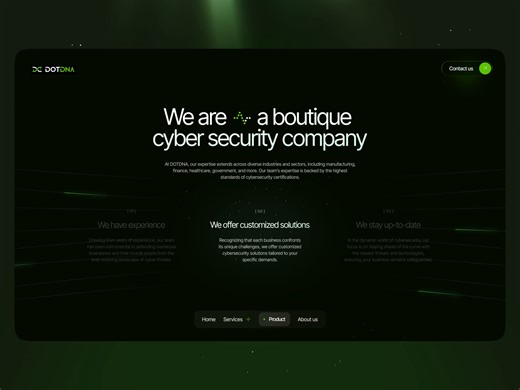 Cybersecurity Landing Page