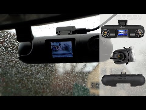 Double dachcam caméra de bord pour filmer devant et à l'intérieur de la voiture [PEARLTV.FR]