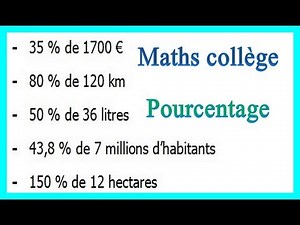 Maths 6ème - Le pourcentage Exercice 2