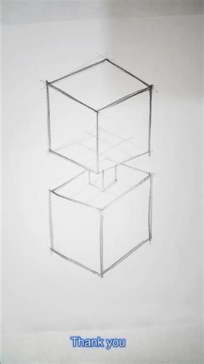 Isometric Drawing (3 Step) #shorts #art