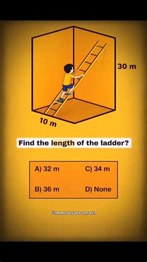 find the length of the ladder ⁉️ #maths #math problem solving