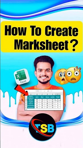 How To Create Marksheet In Excel Just A Few Seconds 💯🔥 | The SanBytes